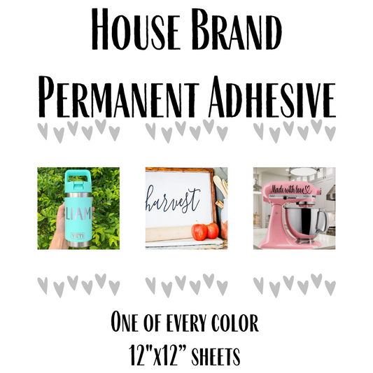 House Brand Permanent Adhesive 12"x12" One of Every Color Sheets (34)