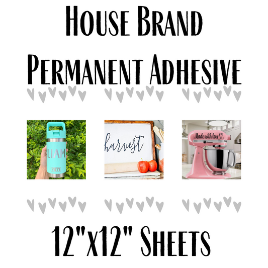 House Brand Permanent Adhesive 12"x12" Sheets